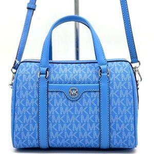 Michael Kors Small Travel Duffle Xbody Satchel Shoulder Bag South Pacific Blue